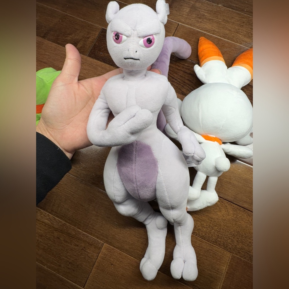 Pokémon Plush Scorbunny, Treecko & MEWTWO Stuffed toys bundle - Picture 5 of 9